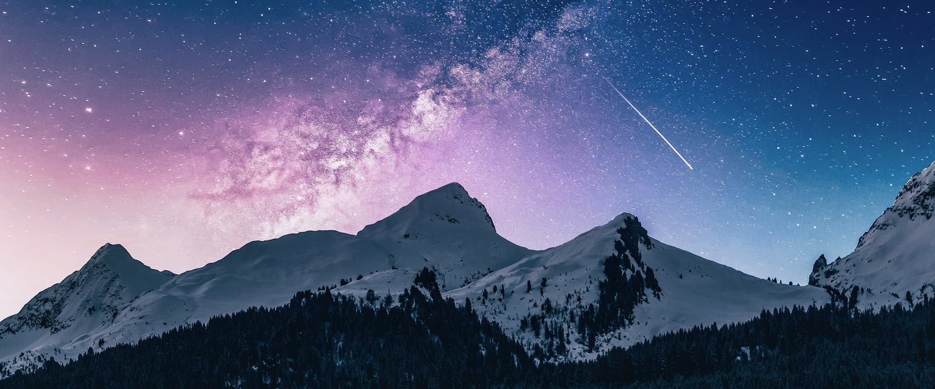 stars above mountains
