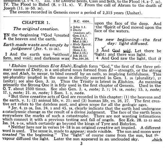First page of Genesis from Scofield Bible