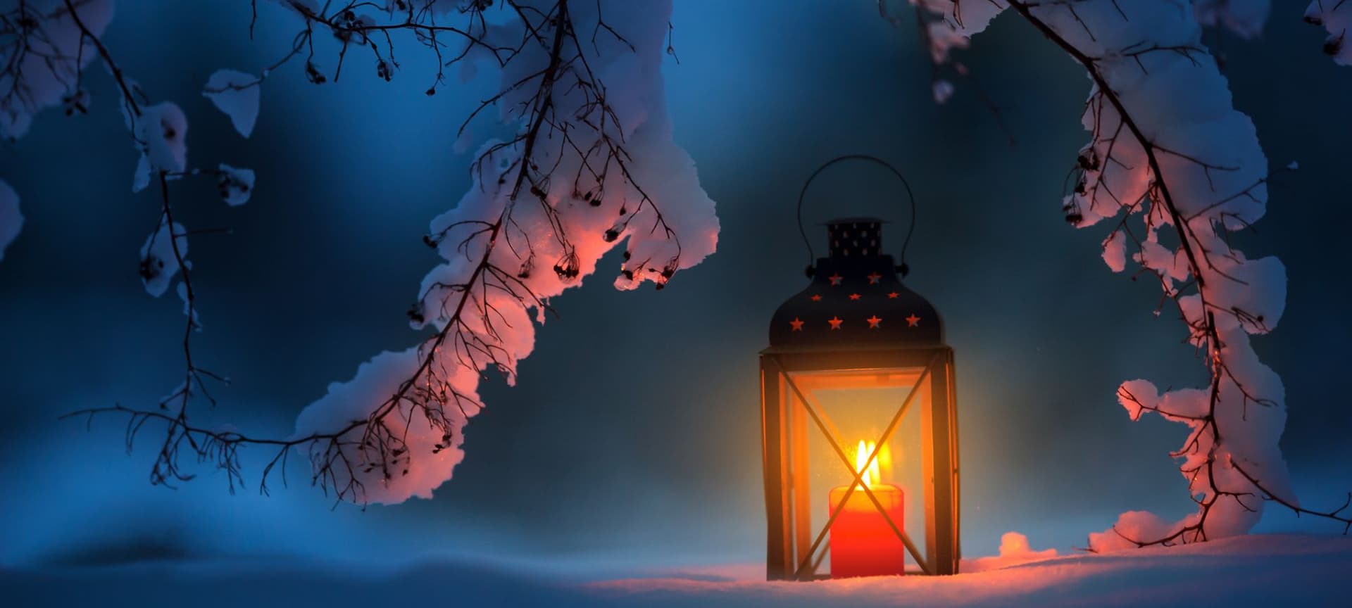 candle in the dark of winter