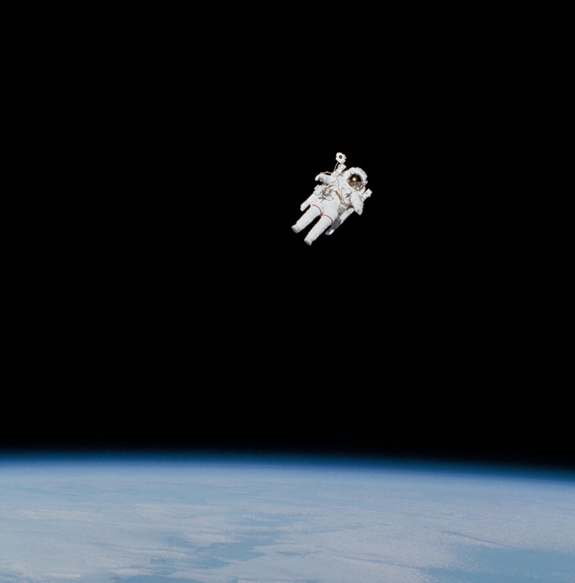 iconic image of astronaut floating in space
