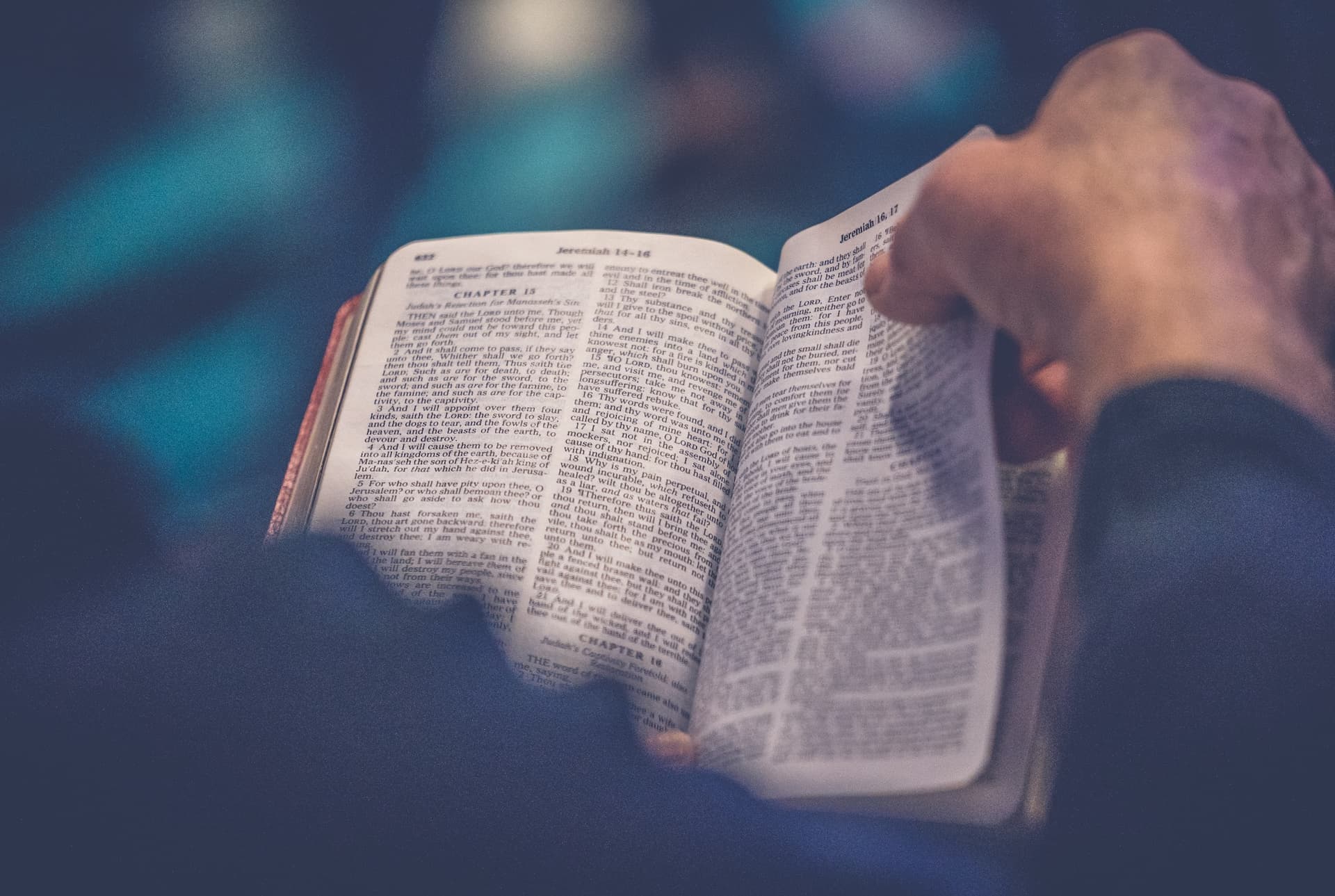 person reading bible