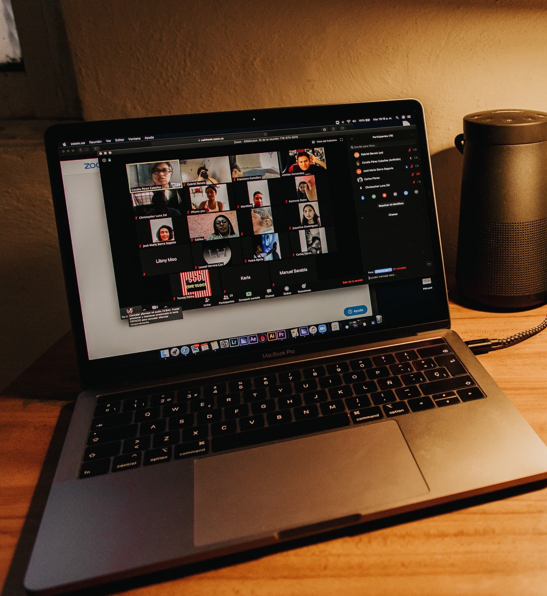 a zoom conference call