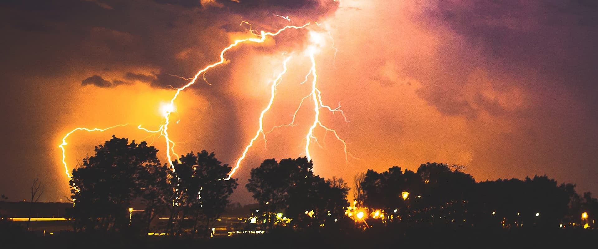 lightning in the sky