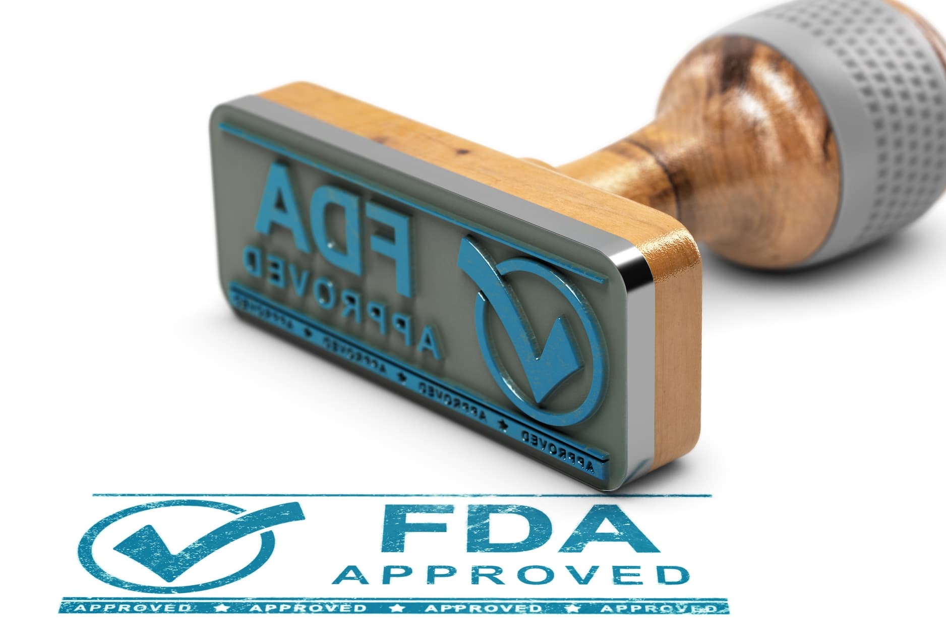 FDA approval stamp stock photo