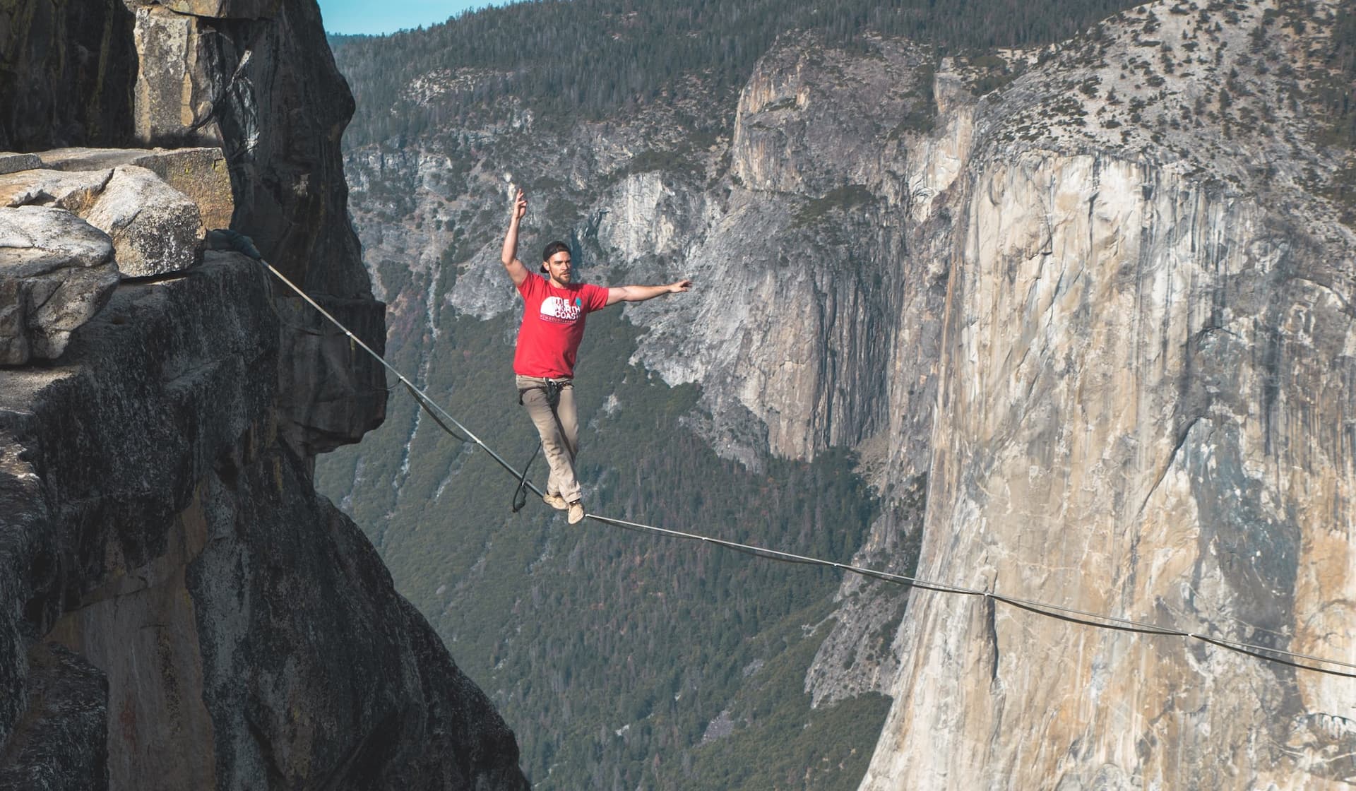 man on a highline