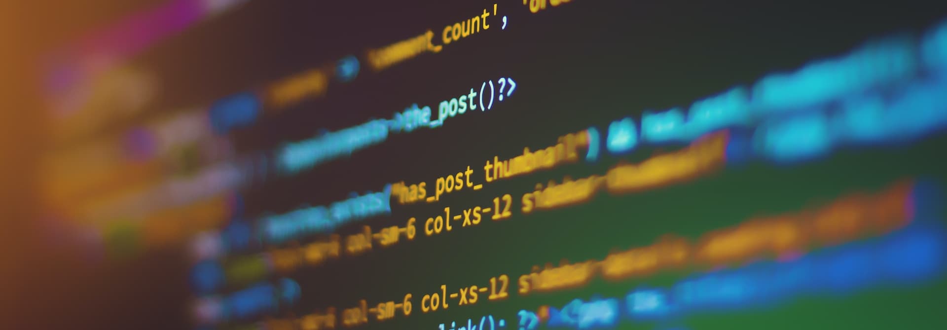 html code on a screen