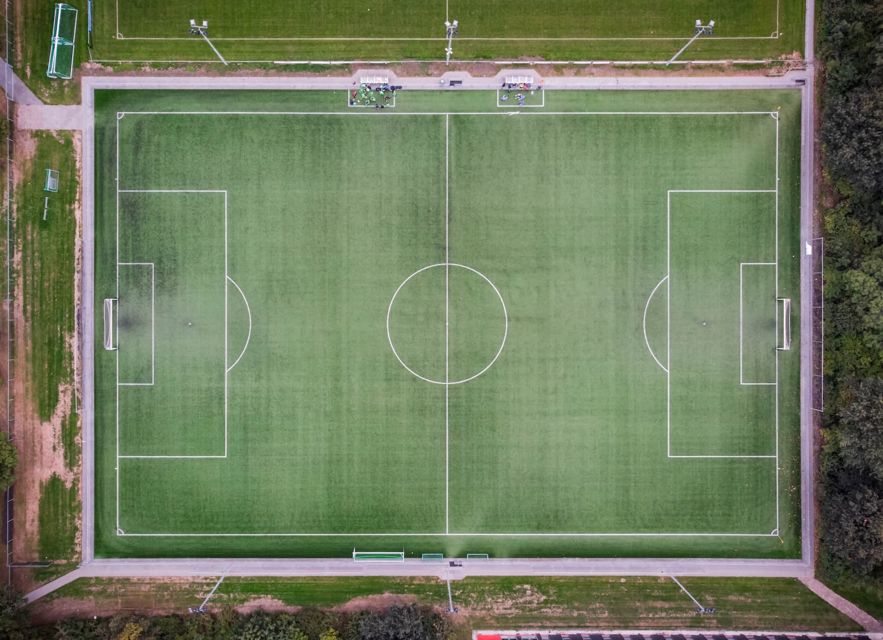 soccer field from above