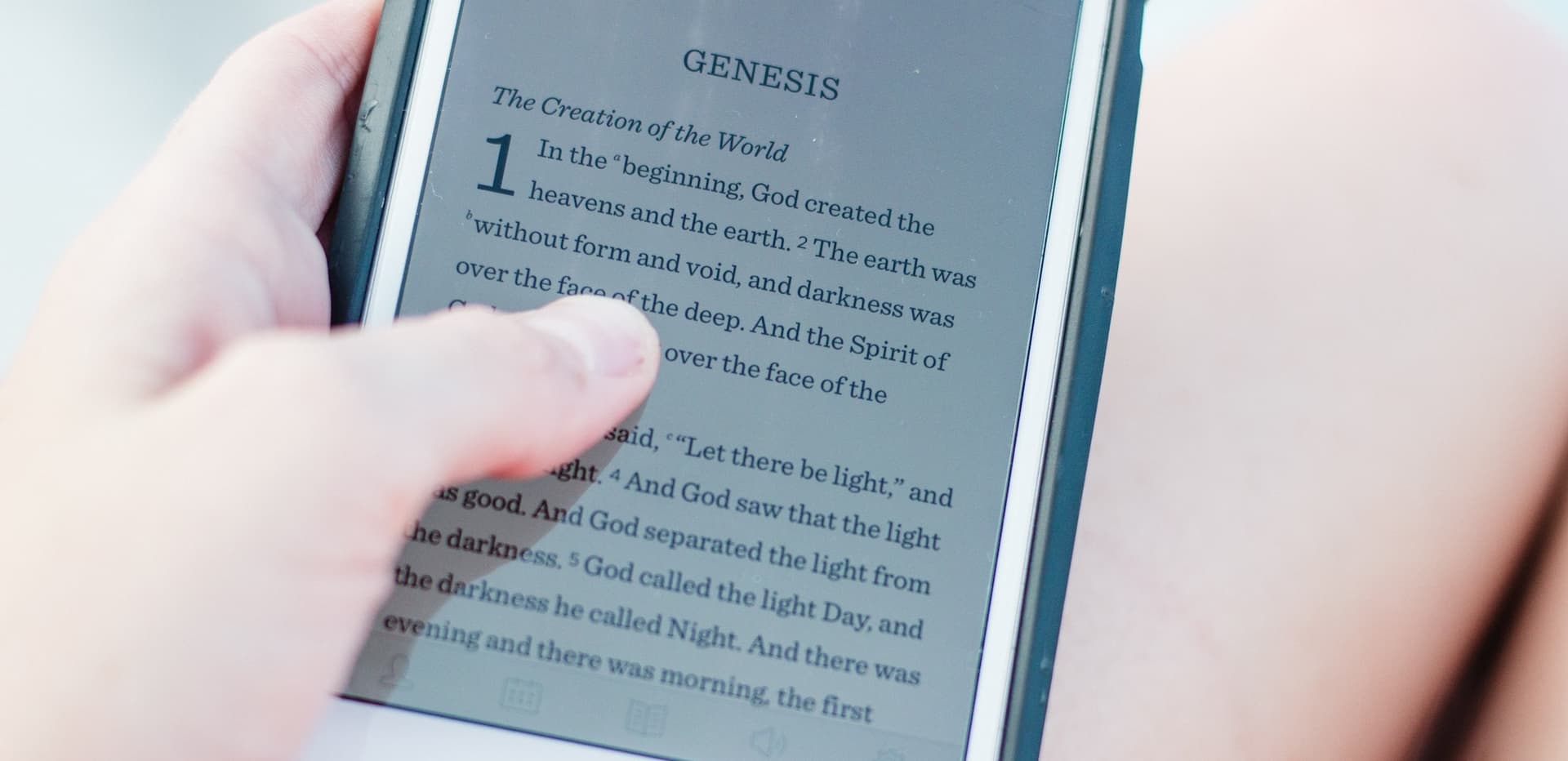 Reading Genesis on iPhone