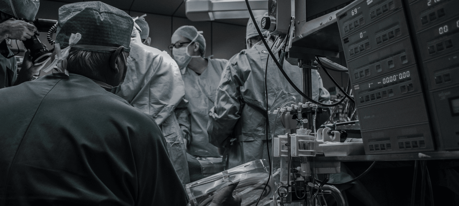 ICU doctors caring for patient