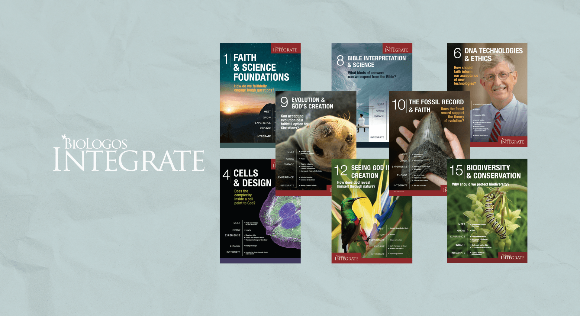 Photos of some of the Integrate unit cover art