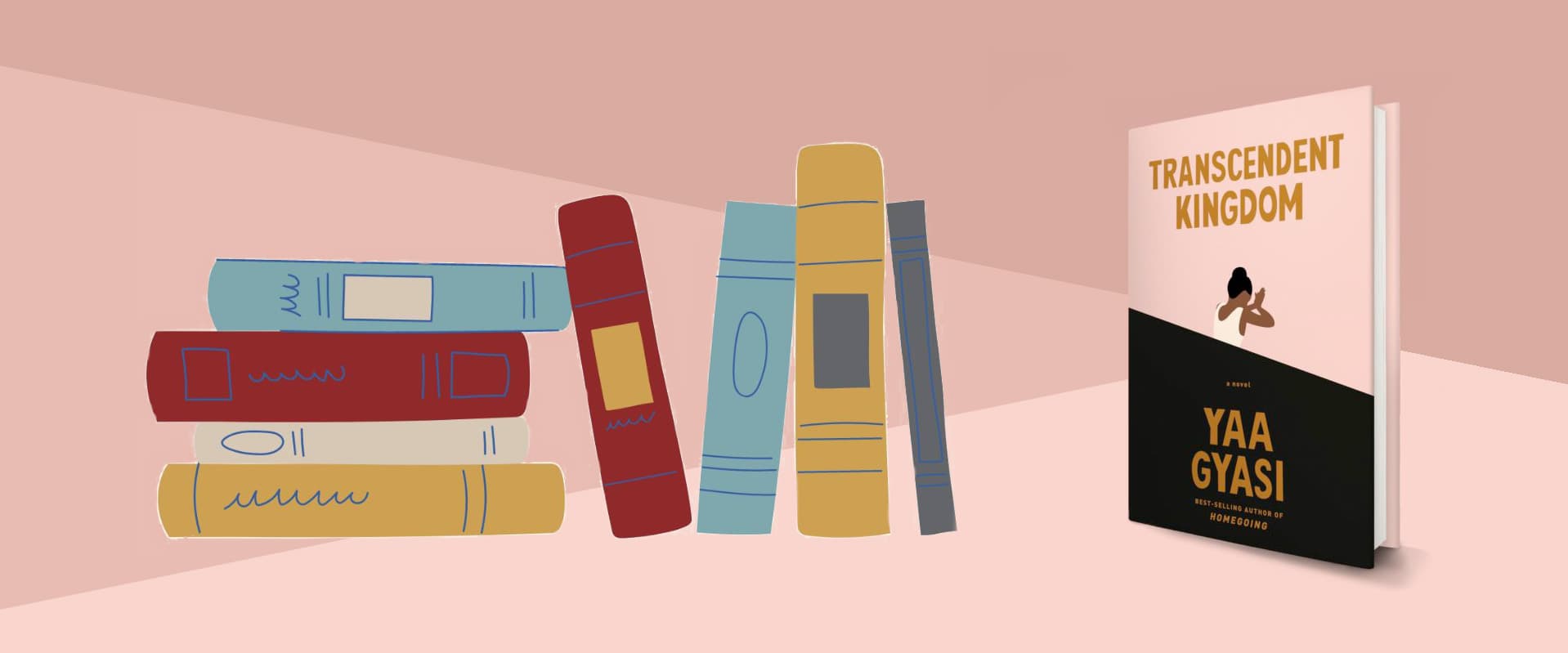 Transcendent Kingdom book and books graphic