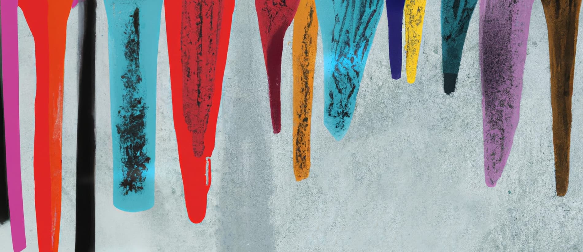 colorful abstract image of stalactites