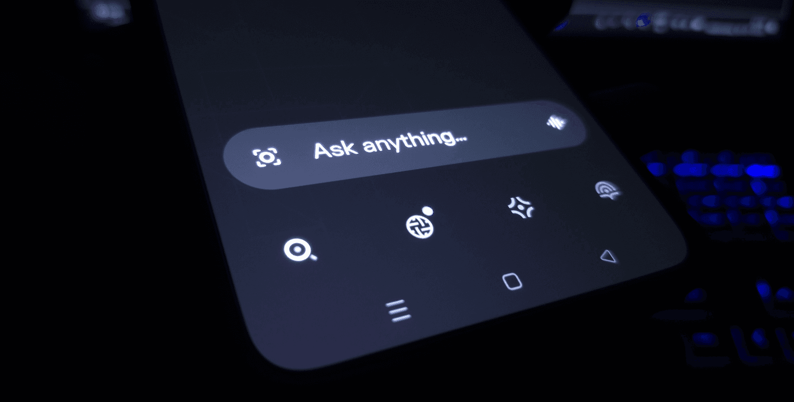 Photo of an AI chat box that says "Ask anything..."