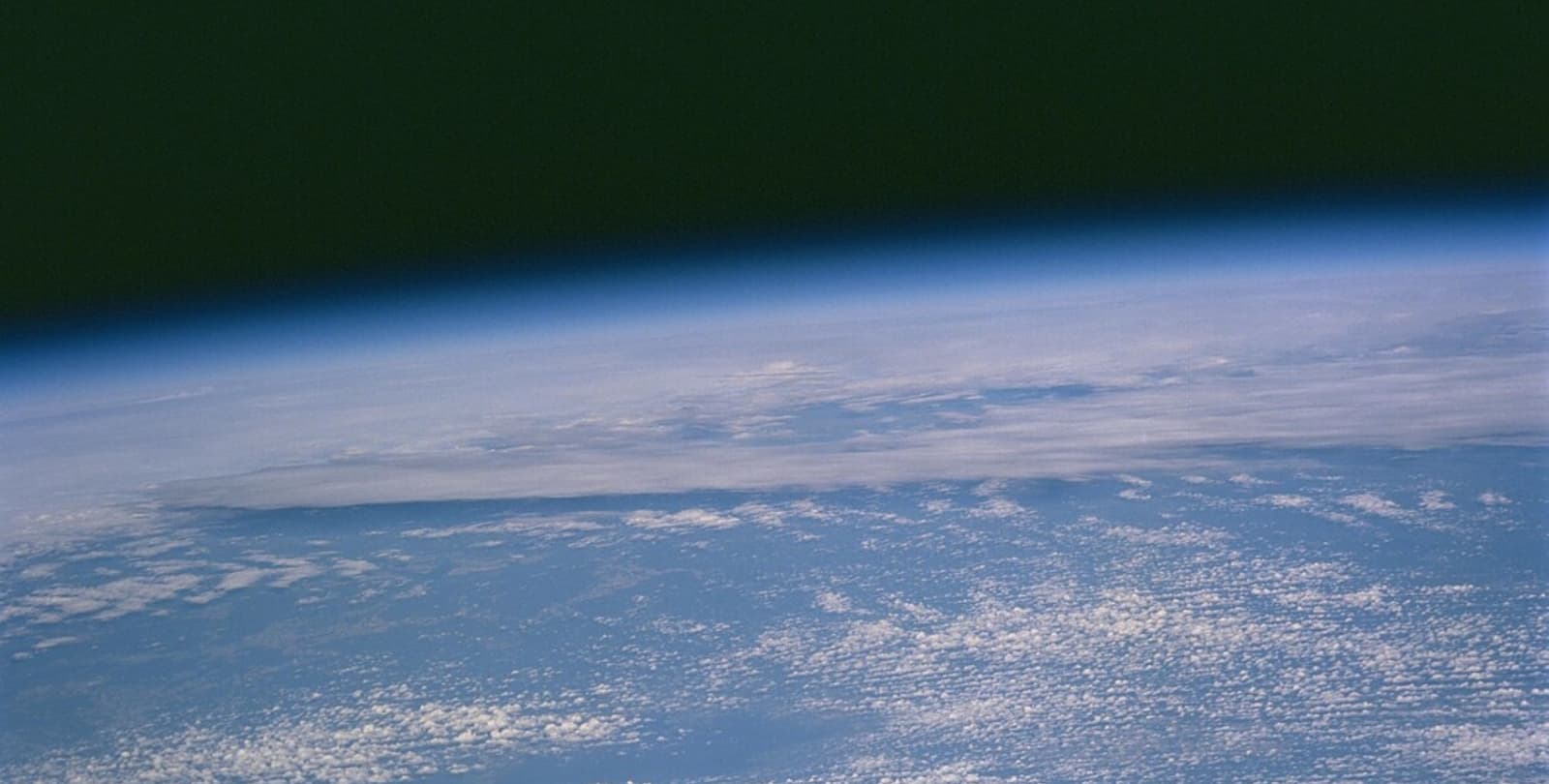 A photo of Earth from space.