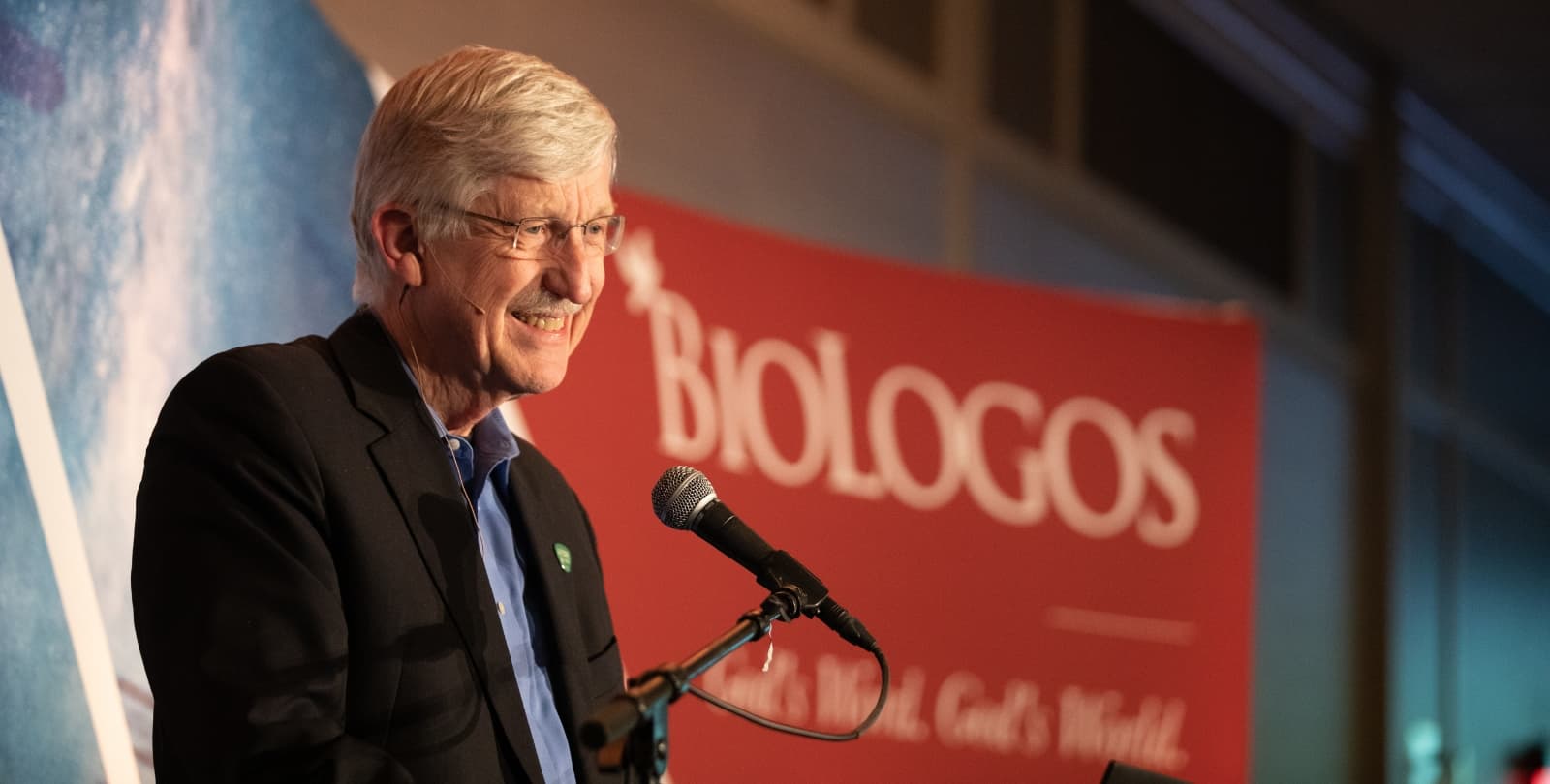 Francis Collins speaking at a BioLogos conference.