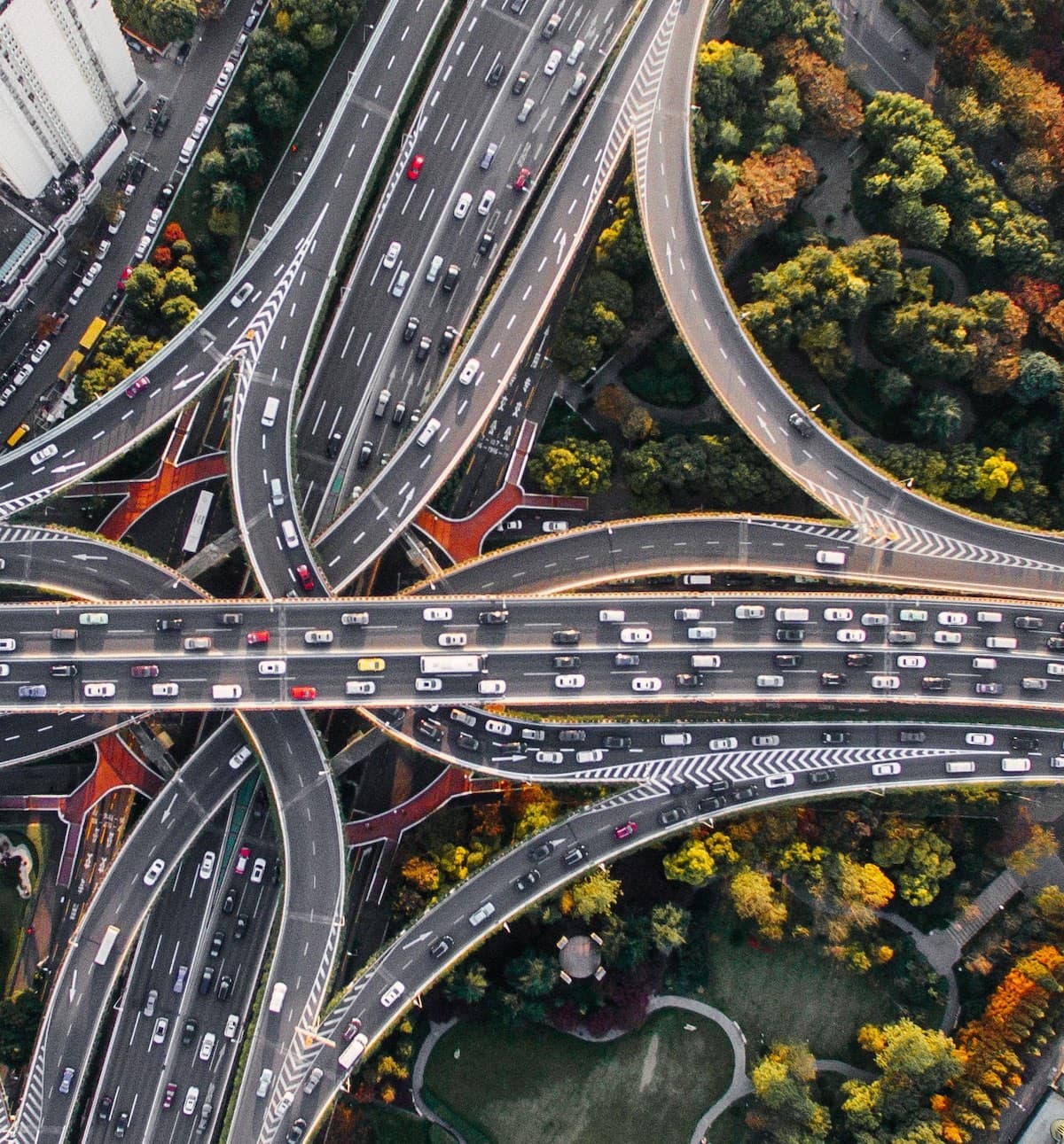 traffic overlapping of highways