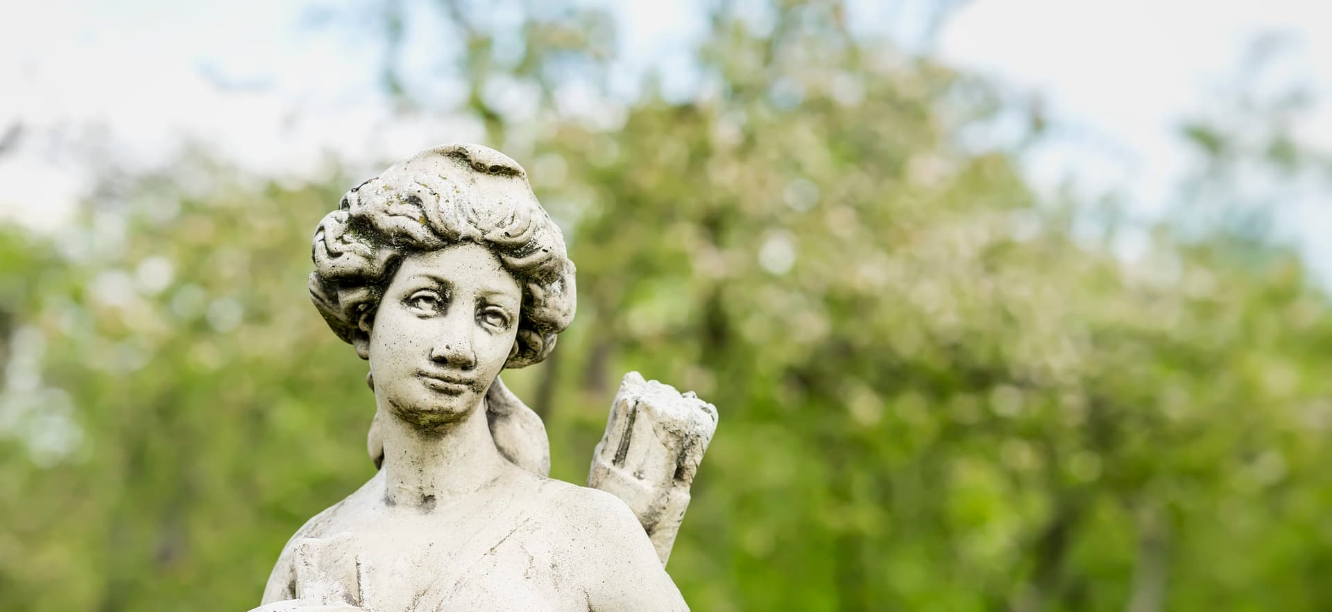 Marble statue of goddess Diana