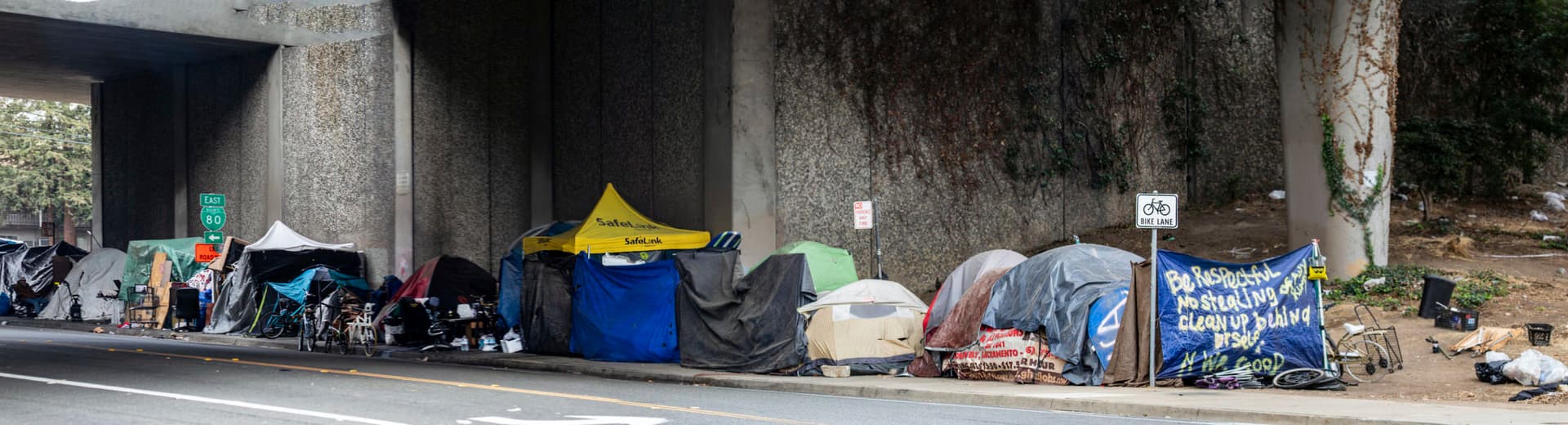Homeless camp in Sacramento